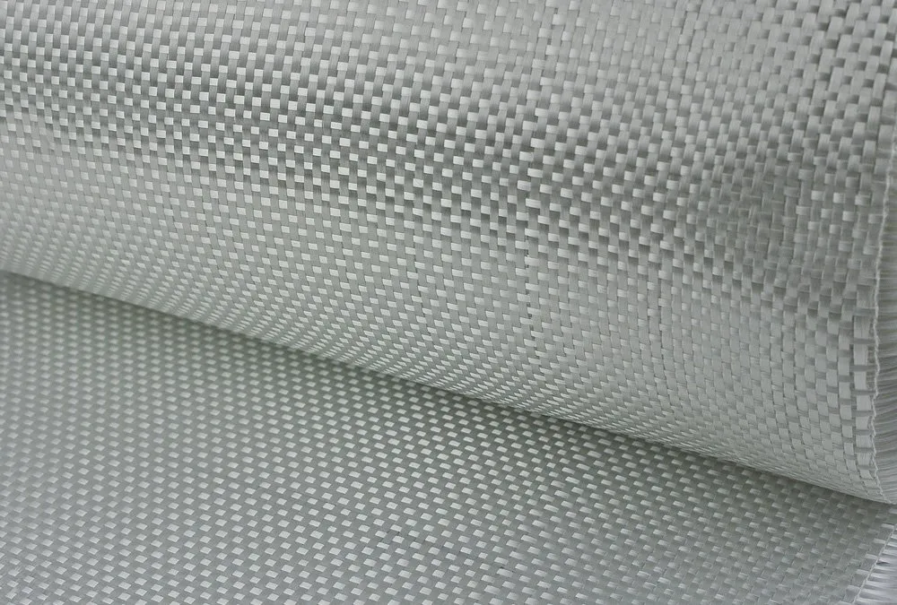 Close-up of woven glass fiber fabric for composite applications, processed by ZINGCUT CNC cutting machines