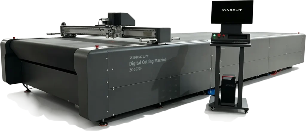 ZINGCUT dual-station table digital cutter for alternating loading and cutting, improves working efficiency
