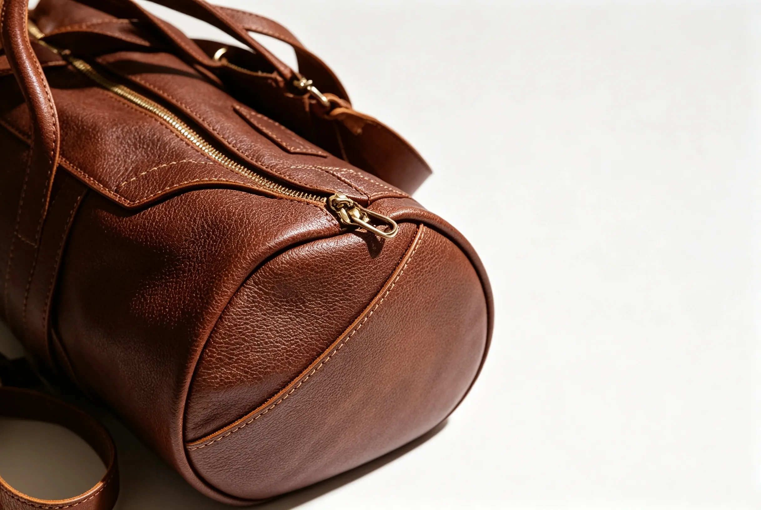 Leather bag material cutting sample by ZINGCUT CNC vibrating knife cutting machine