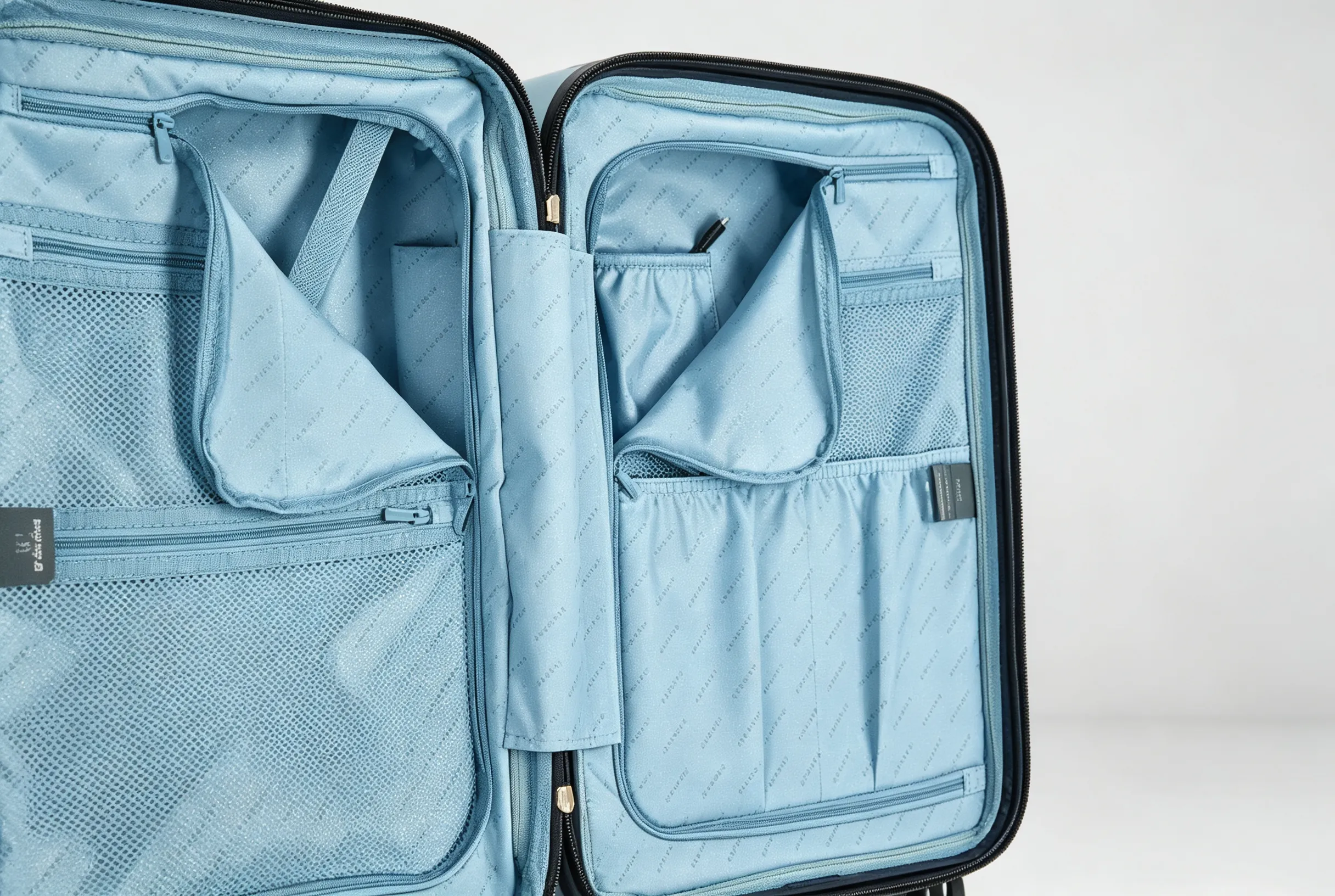 Luggage compartment lining fabric cutting sample processed by ZINGCUT vibrating knife cutting machine