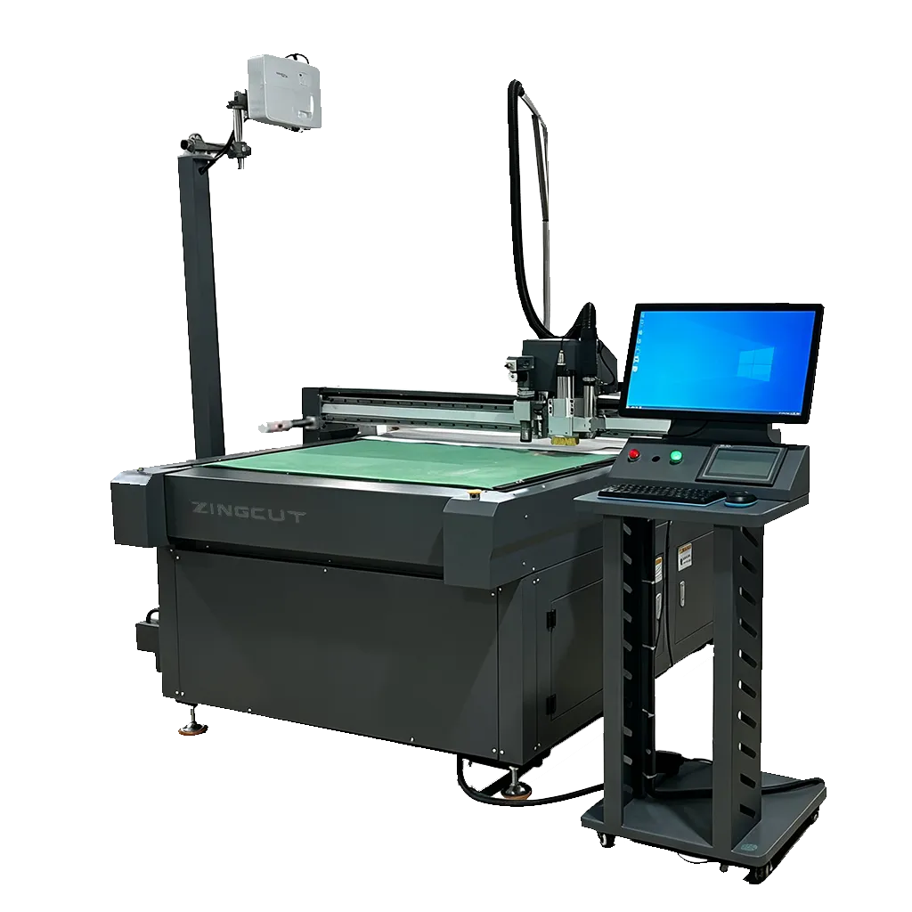 ZINGCUT AR system equipped on digital cutter, fast automatic positioning and contour recognition