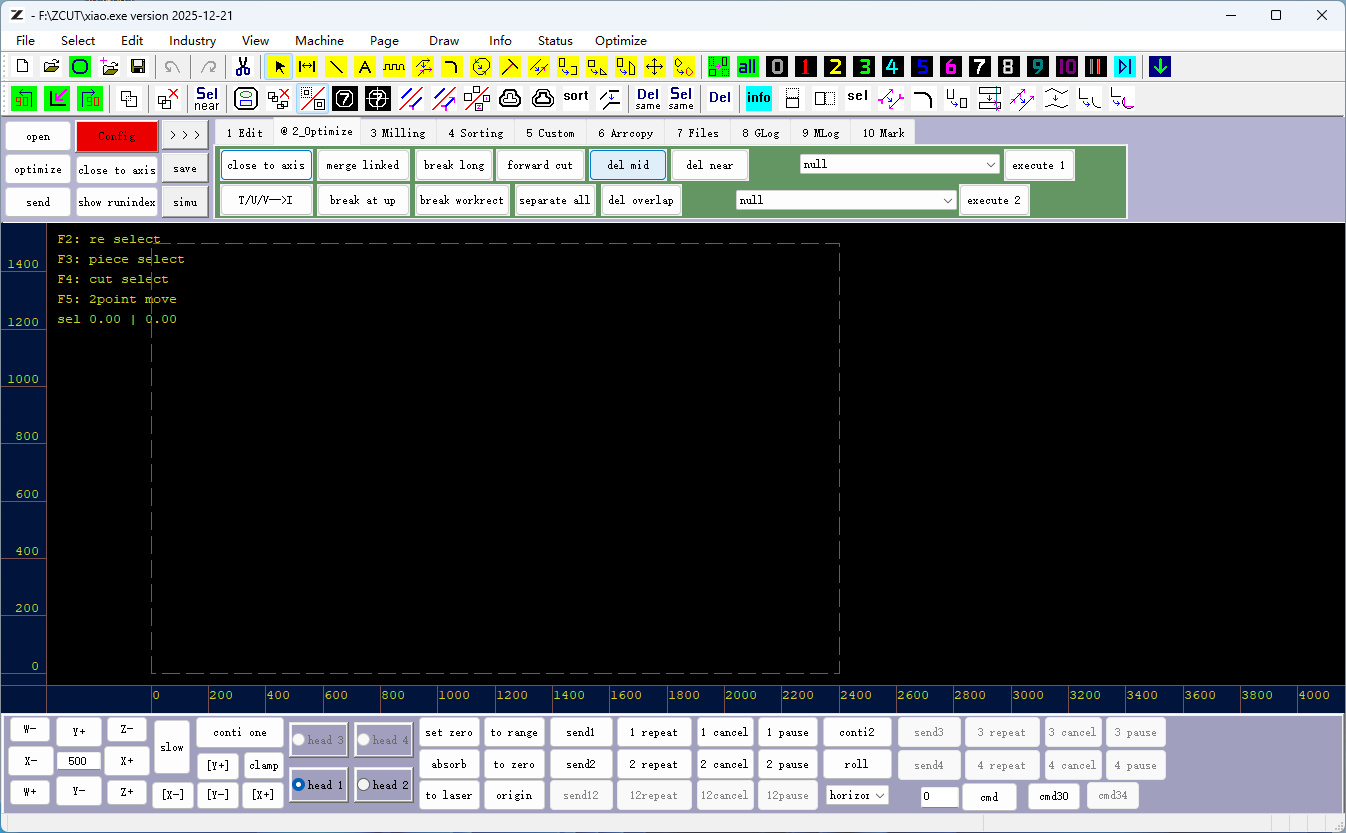 Step 02 open cutting software, main operation interface of digital cutter programming software 