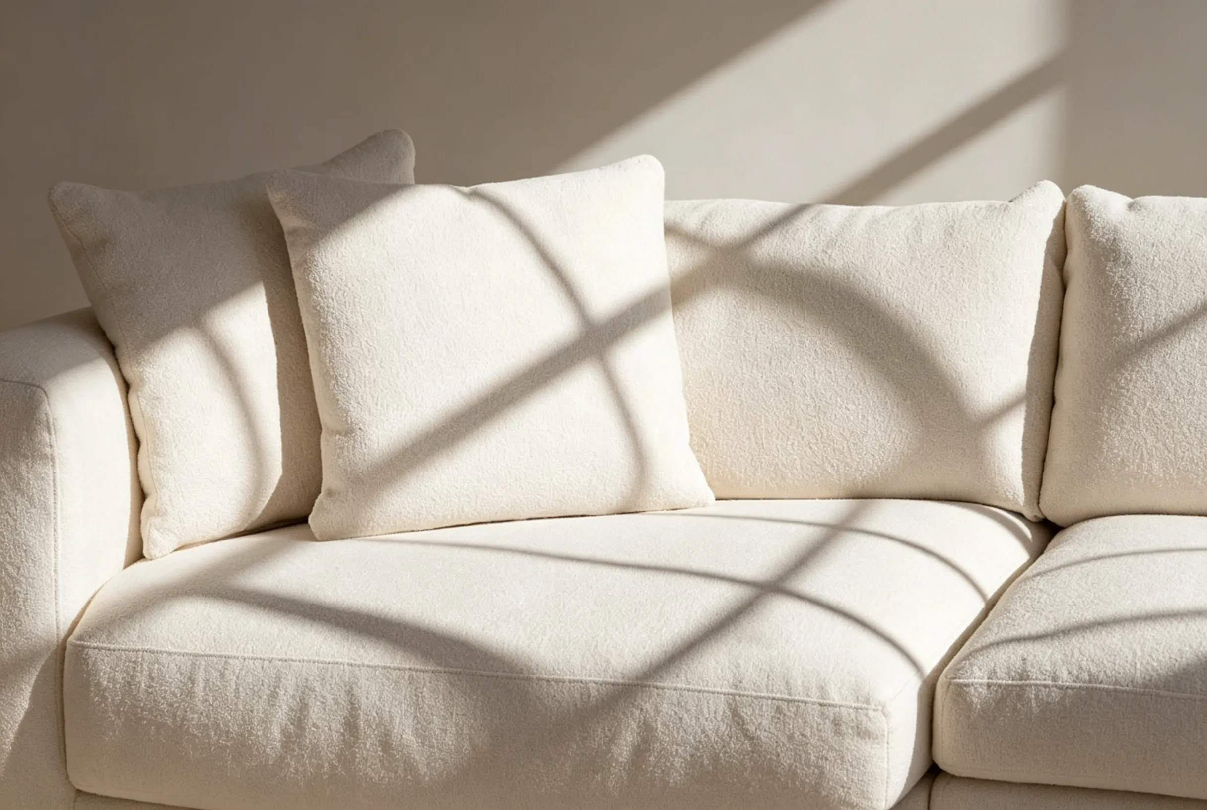 White sofa upholstery fabric sample, digital cutter for precise fray-free multi-layer sofa fabric cutting